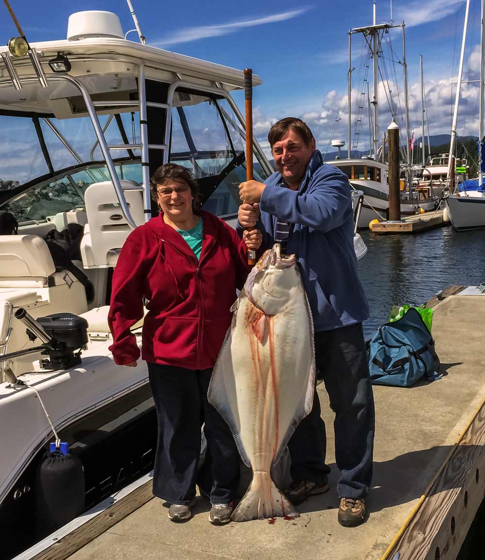 Halibut caught from Powell River Fishing Charter
